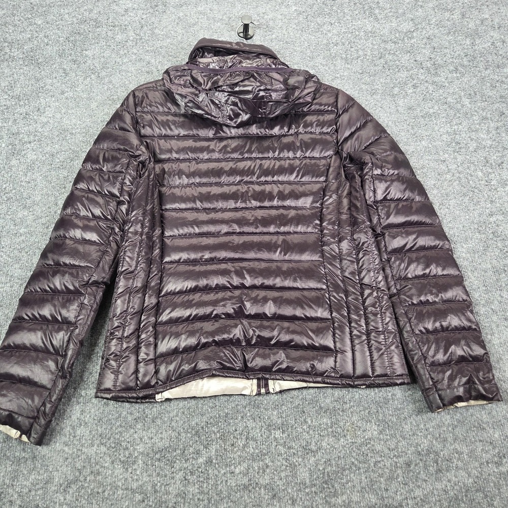 Laundry By Shelli Segal Jacket Womens Medium Purple Hooded Down Puffer Quilted - Picture 9 of 9